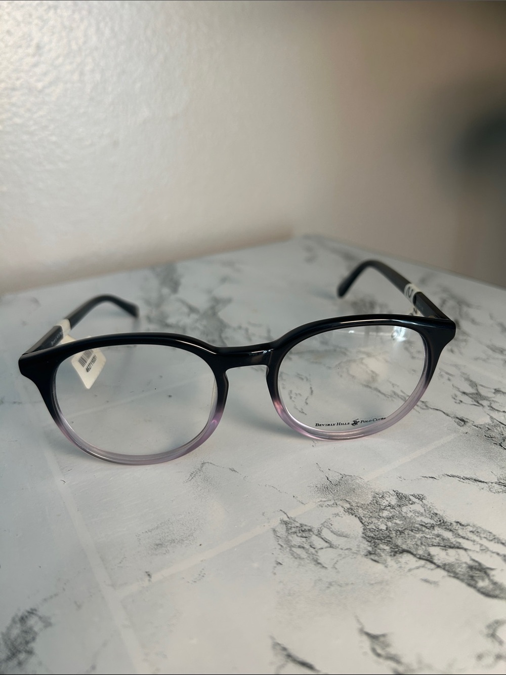 Beverly Hills Polo Club PC9490 Black Purple Eyeglass Frames 50-18-140 NWT